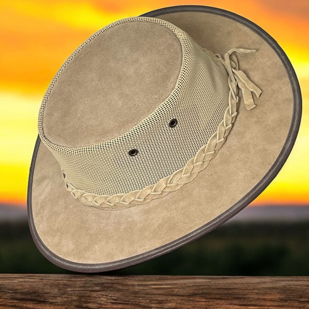 Barmah Cattle Suede Foldaway Cooler Hat 1064 Large Outback Australia Mes…